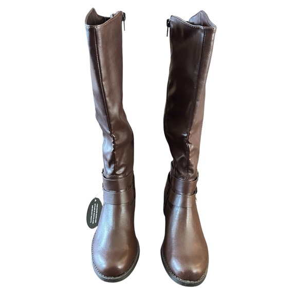 Style & Co Maliaa Brown Buckled Riding Boot Size 6 - Picture 2 of 10